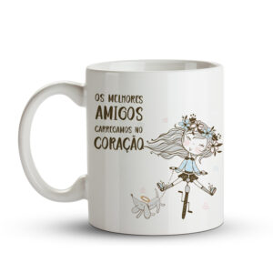 Caneca Os Melhores Amigos Carregamos no Coração - Imagem 2