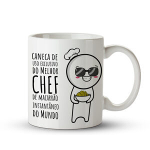 Caneca Melhor Chef de Macarrão Instantâneo do Mundo - Imagem 1