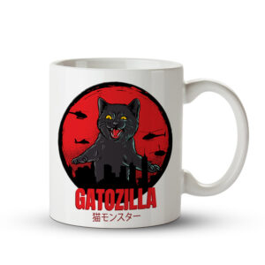 Caneca Gatozilla – Presente Criativo para Amantes de Gatos - Imagem 1