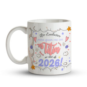Caneca Revelação Titia 2026 - Imagem 2