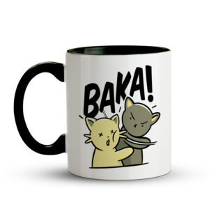 Caneca Baka! – Meme Anime Preto - Imagem 2