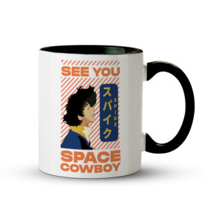 Caneca Cowboy Bebop – Código do Caçador - Preto - Imagem 1