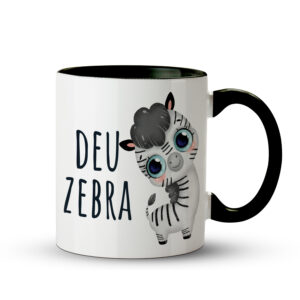 Caneca deu zebra - Preta - Imagem 1