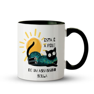 Caneca Gato Assassino Bella Preto - Imagem 1