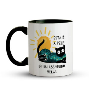 Caneca Gato Assassino Bella Preto - Imagem 2