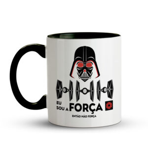 Caneca Darth Vader Eu Sou a Força, Então Não Força - Preta - Imagem 3