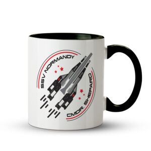 Caneca Mass Effect – SSV Normandy Commander Shepard Preta - Imagem 1