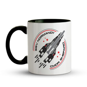 Caneca Mass Effect – SSV Normandy Commander Shepard Preta - Imagem 2