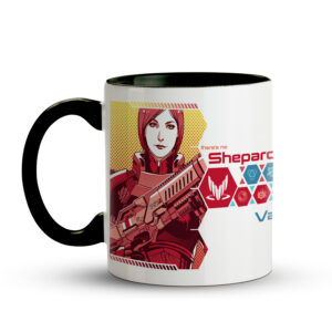 Caneca Mass Effect – Shepard & Garrus Vakarian Preta - Imagem 2