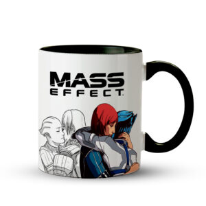 Caneca Mass Effect – Shepard & Liara T’Soni Preta - Imagem 1