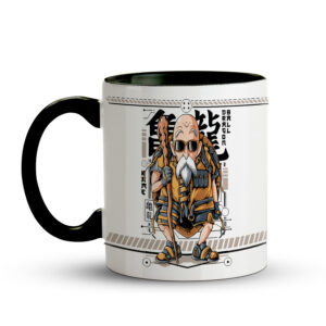 Caneca Mestre Kame (Master Roshi) – Dragon Ball Preta - Imagem 2