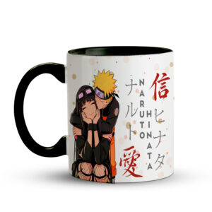 Caneca Naruto NaruHina – Promessa Ninja Preta - Imagem 2