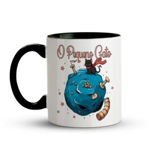 Caneca O Pequeno Gato Preta - Imagem 2