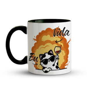 Caneca Gato Vida Loka - Preta - Imagem 2
