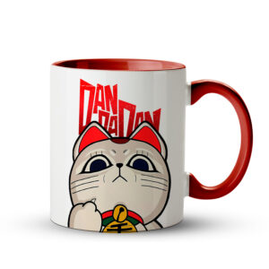 Caneca Dandadan Granny Mostrando o Dedo Vermelha - Imagem 1