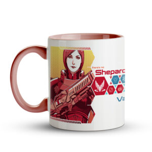 Caneca Mass Effect – Shepard & Garrus Vakarian Rosa - Imagem 2