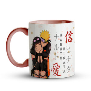 Caneca Naruto NaruHina – Promessa Ninja Rosa - Imagem 2
