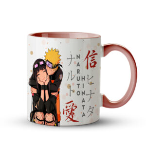 Caneca Naruto NaruHina – Promessa Ninja Rosa - Imagem 1