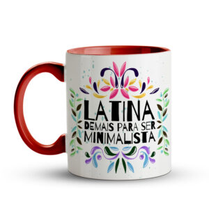 Caneca Latina Demais Para Ser Minimalista Vermelha - Imagem 2