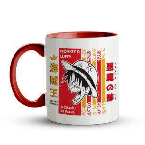 Caneca Luffy – Rei dos Piratas - Vermelha - Imagem 3