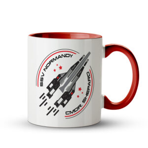 Caneca Mass Effect – SSV Normandy Commander Shepard Vermelha - Imagem 1