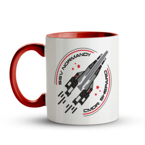 Caneca Mass Effect – SSV Normandy Commander Shepard Vermelha - Imagem 2