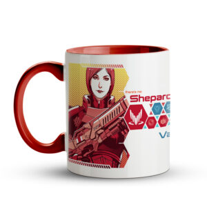 Caneca Mass Effect – Shepard & Garrus Vakarian Vermelha - Imagem 2