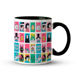 Caneca Estrelas Ghibli – Personagens Studio Ghibli Preto - Imagem 1