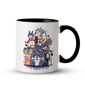 Caneca Criaturas Ghibli – Personagens Studio Ghibli Preto - Imagem 2