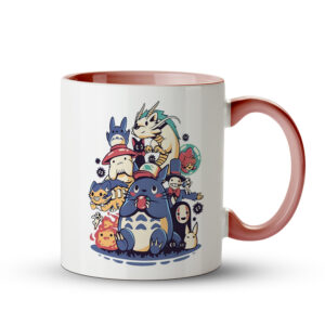 Caneca Criaturas Ghibli – Personagens Studio Ghibli Rosa - Imagem 2