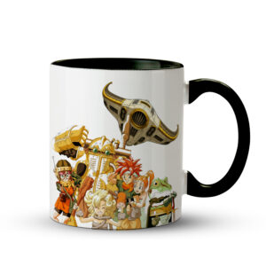 Caneca Chrono Trigger Epoch Crono Marle Lucca RPG 325ml Preta - Imagem 1