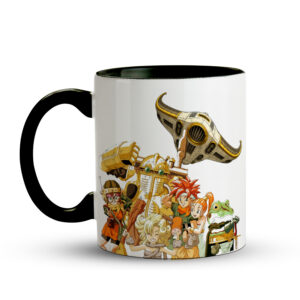 Caneca Chrono Trigger Epoch Crono Marle Lucca RPG 325ml Preta - Imagem 2