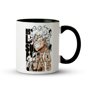 Caneca Monkey D. Luffy Gear 5 – One Piece Preta - Imagem 1