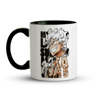 Caneca Monkey D. Luffy Gear 5 – One Piece Preta - Imagem 2