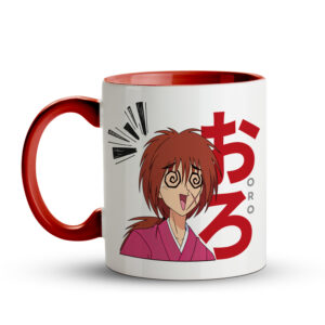 Caneca Kenshin Himura Rurouni Kenshin Anime 325ml Vermelha - Imagem 2