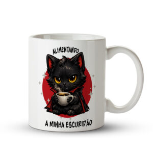 Caneca Alimentando Minha Escuridão | Gato Vampiro - Imagem 1