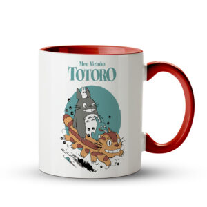 Caneca Meu Vizinho Totoro – Aventuras na Floresta | Ghibli Vermelha - Imagem 1