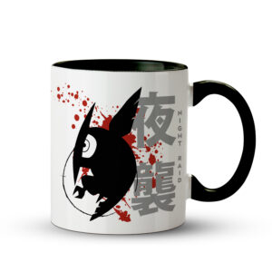 Caneca Akame Night Raid Minimalista | Akame ga Kill | Anime Geek Preta - Imagem 1
