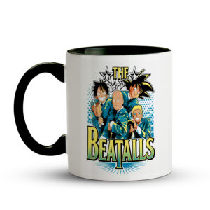 Caneca The Beatalls | Anime, Rock e Humor Geek Preta - Imagem 2