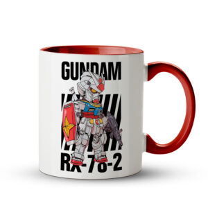 Caneca Gundam RX-78-2 | Mobile Suit Gundam | Caneca Anime Geek Vermelha - Imagem 1