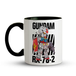 Caneca Gundam RX-78-2 | Mobile Suit Gundam | Caneca Anime Geek Preta - Imagem 2