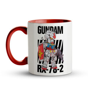 Caneca Gundam RX-78-2 | Mobile Suit Gundam | Caneca Anime Geek Vermelha - Imagem 2